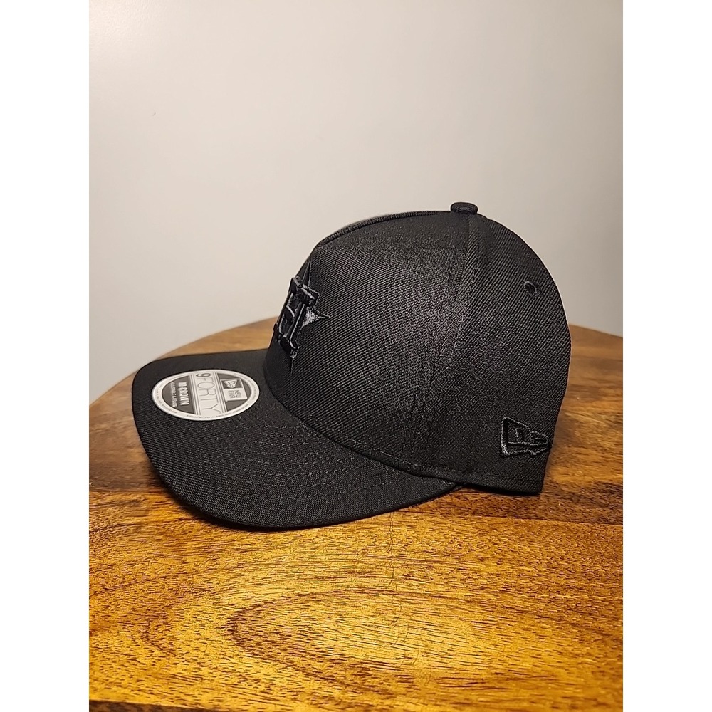 Houston Astros New Era 9Forty A-Frame Snapback Charcoal Blackout Hat Cap NWT - Picture 3 of 4